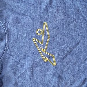 RUSTY Mens Blue Graphic Short Sleeve T Shirt Size M Surf Skate Board